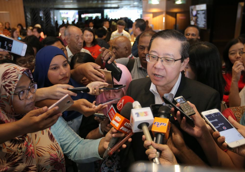 Finance Minister Lim Guan Eng speaks to reporters after attending a briefing session on SST in Ipoh September 1, 2018. u00e2u20acu2022 Picture by Marcus Pheong