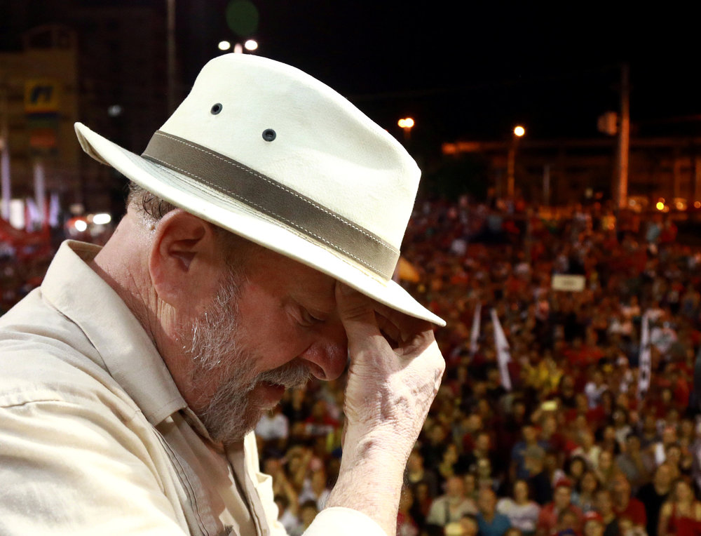 Former Brazilian President Luiz Inacio Lula da Silva attends a rally in Sao Leopoldo, Rio Grande do Sul state, Brazil March 23, 2018. u00e2u20acu201d Reuters picn