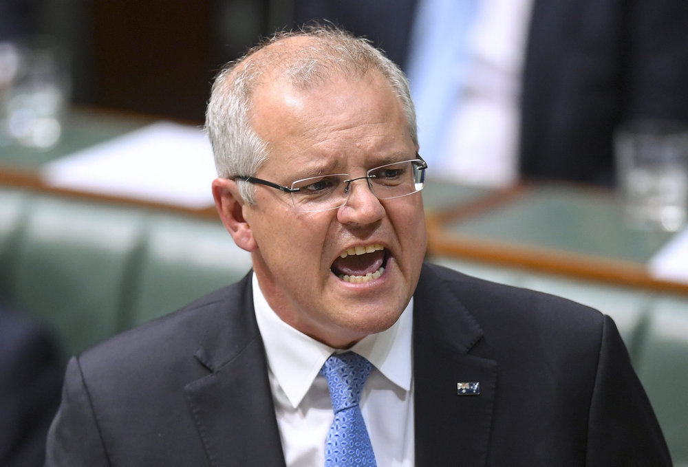 Australian Prime Minister Scott Morrison speaks in the House of Representatives at Parliament House in Canberra,  September 10, 2018. u00e2u20acu201d AFP pic