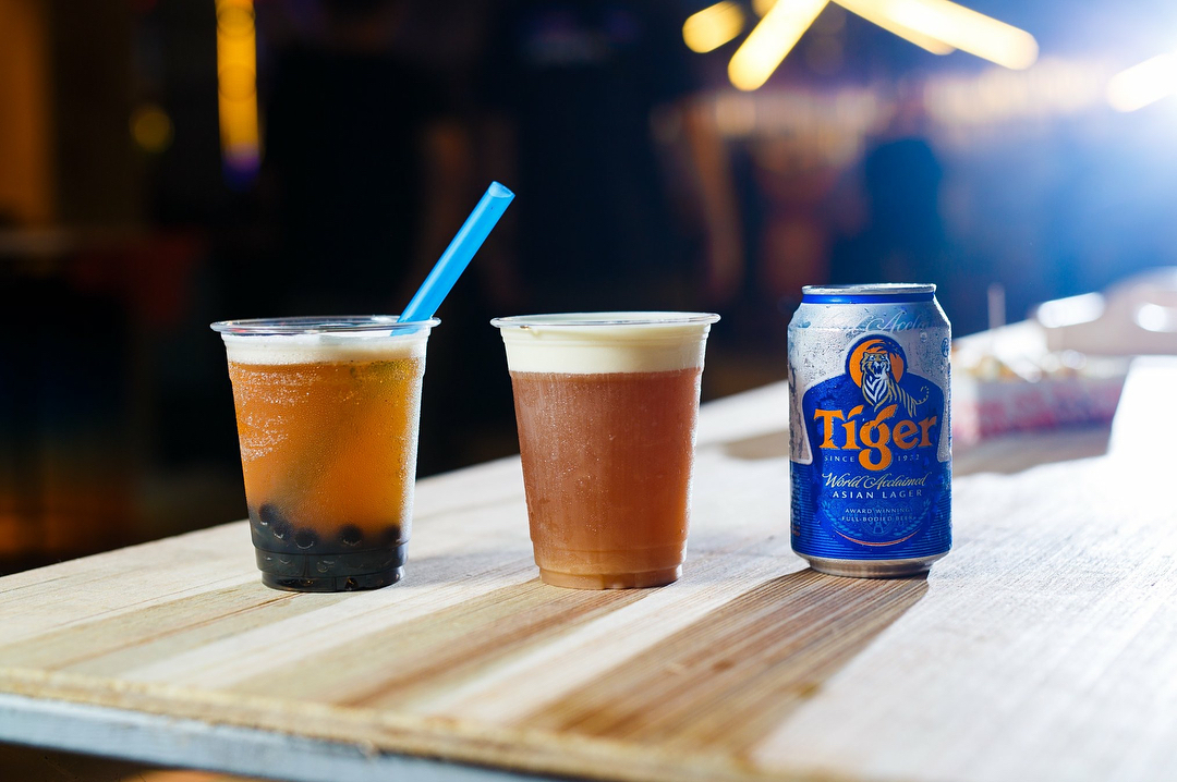 Boba Labu00e2u20acu2122s offerings include a Burnt Rosemary Boba Tea infused with Tiger Beer and a Cream Cheese Foam Oolong Tea. u00e2u20acu201d Picture via Instagram/tiffinevent