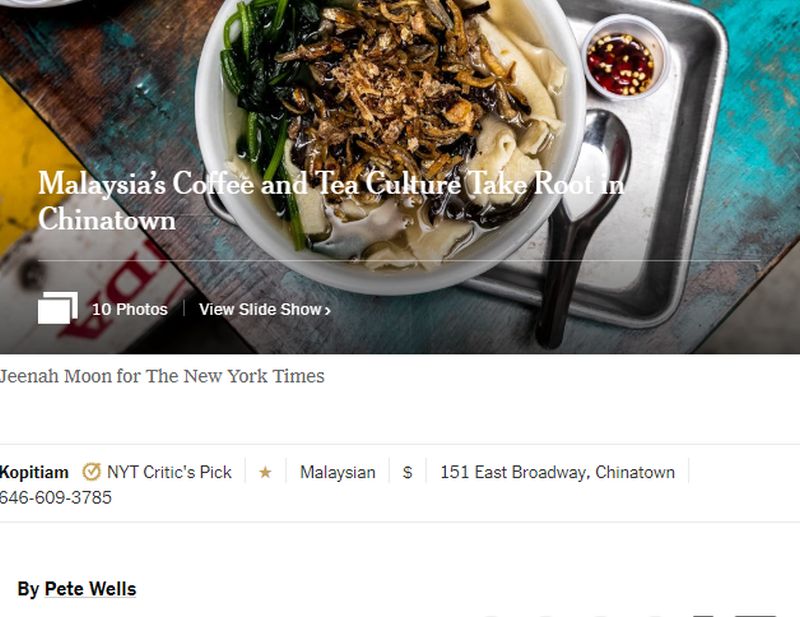 Screengrab of the New York Times review from nytimes.com. 