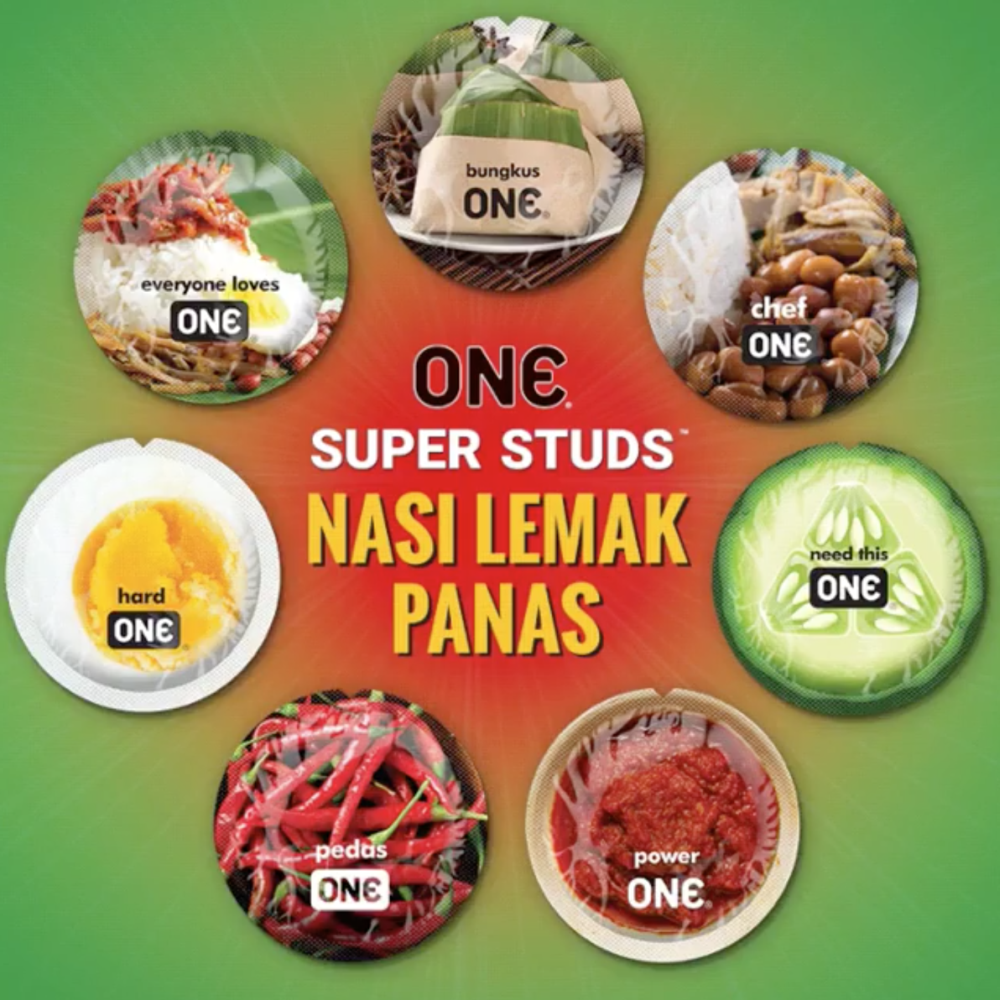 The nasi lemak condom is said to smell like chilies and is covered with a warming lubricant. u00e2u20acu201d Picture via Instagram/ONE Condoms