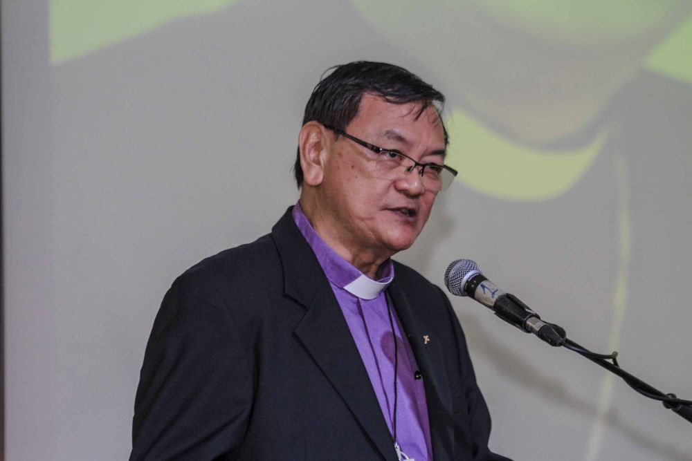 Acting President of Council of Churches of Malaysia Dr Ong Hwai Teik speaks during the 70th anniversary dinner of Council of Churches of Malaysia in Petaling Jaya September 26, 2018. u00e2u20acu2022 Picture by Firdaus Latif