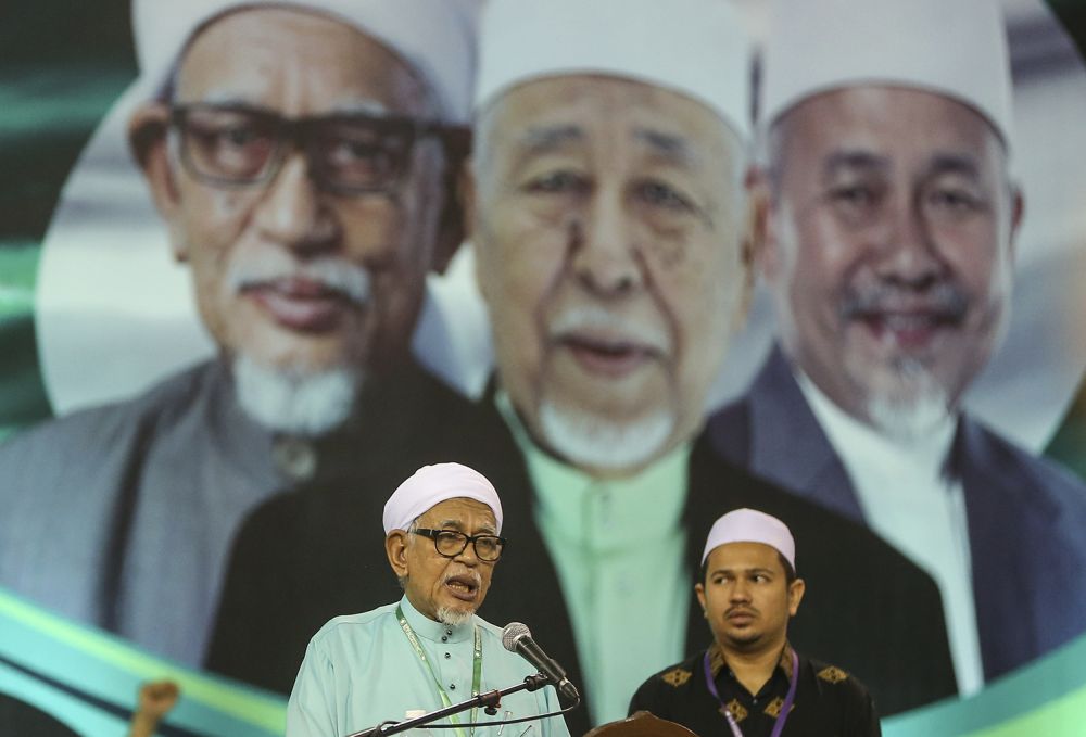 Datuk Seri Abdul Hadi Awang speaks at the PAS Muktamar in Kuala Terengganu September 15, 2018. u00e2u20acu2022 Picture by Azneal Ishak