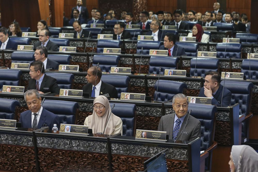 Tun Dr Mahathir Mohamad is seen at the second meeting of the first session of the 14th Parliament in Kuala Lumpur October 15, 2018. u00e2u20acu2022 Picture by Azneal Ishak