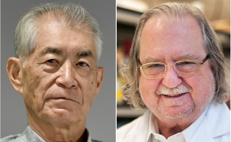 A combination photo shows PhD James P. Allison of MD Anderson Cancer Centre and Kyoto University Professor Tasuku Honjo in Kyoto. u00e2u20acu201d Reuters pic