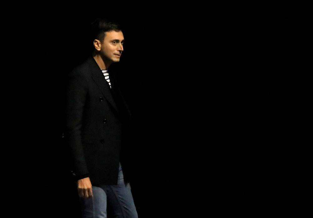 Designer Hedi Slimane at his Spring/Summer 2019 women’s ready-to-wear collection show for fashion house Celine during Paris Fashion Week September 28, 2018. — Reuters pic