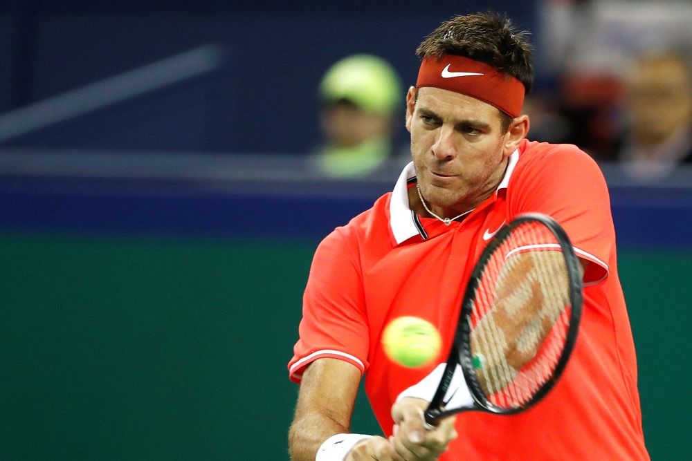 Juan Martin del Potro in action against Borna Coric at the Shanghai Masters in Shanghai October 11, 2018. u00e2u20acu201d Reuters pic