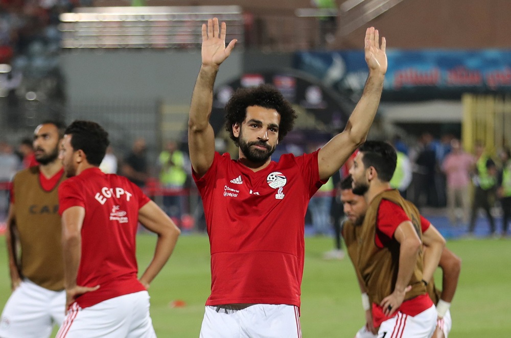 Egyptu00e2u20acu2122s Mohamed Salah during the warm up before the match against Swaziland at the Al-Salam Stadium in Cairo October 12, 2018. u00e2u20acu201d Reuters pic