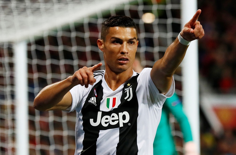 Juventusu00e2u20acu2122 Cristiano Ronaldo reacts during the match against Manchester United at the Old Trafford in Manchester October 23, 2018. u00e2u20acu201d Picture by Action Images via Reuters