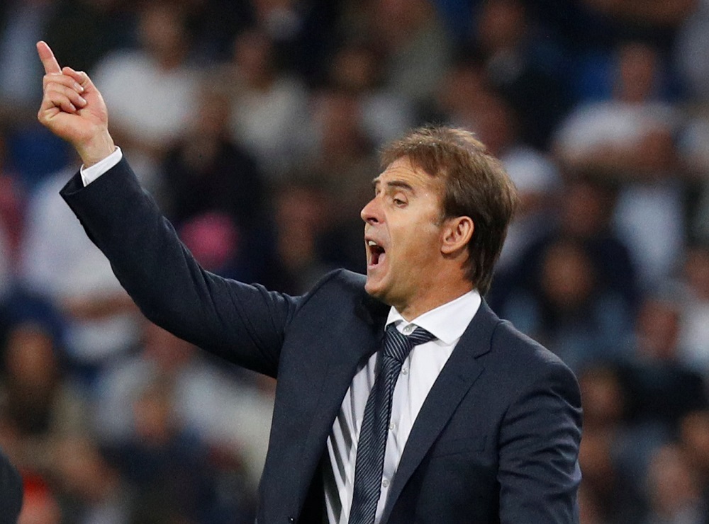 Real Madrid coach Julen Lopetegui reacts during the match against Viktoria Plzen at the Santiago Bernabeu stadium in Madrid October 23, 2018. u00e2u20acu201d Reuters pic