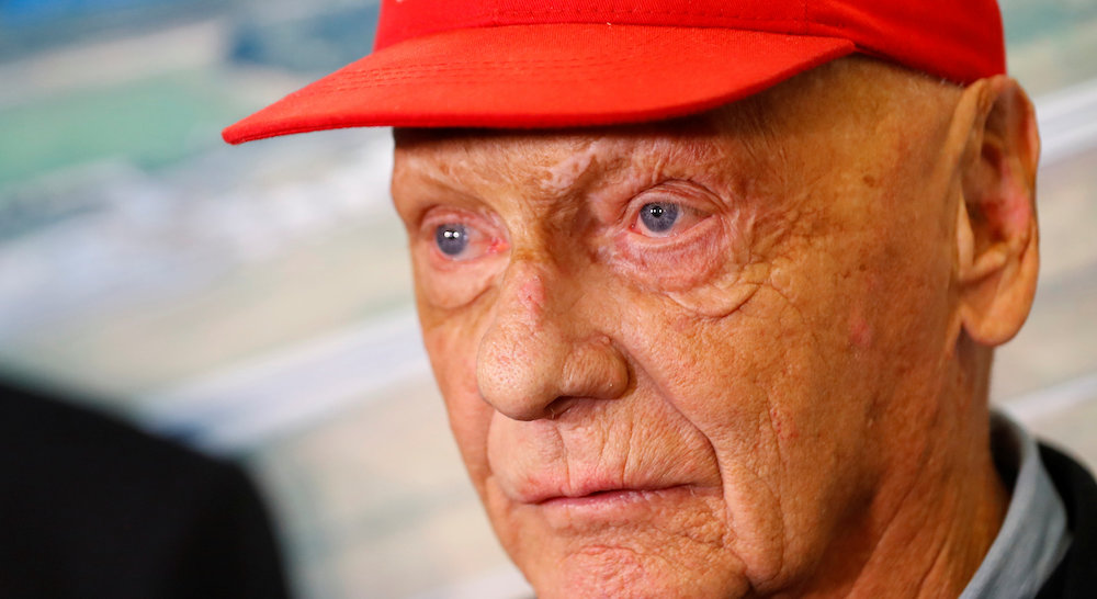 Niki Lauda talks to the media at the airport in Duesseldorf March 20, 2018. u00e2u20acu201d Reuters pic