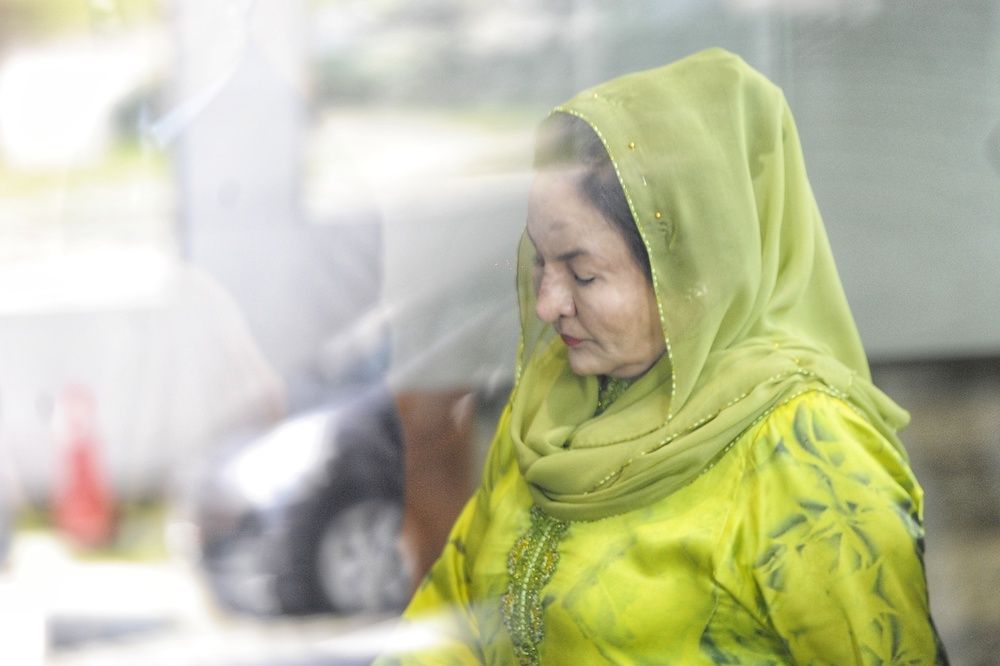 Datin Seri Rosmah Mansor arrives to give a statement to the Malaysian Anti-Corruption Commission (MACC) in Putrajaya October 3, 2018. u00e2u20acu201d Picture by Shafwan Zaidonn