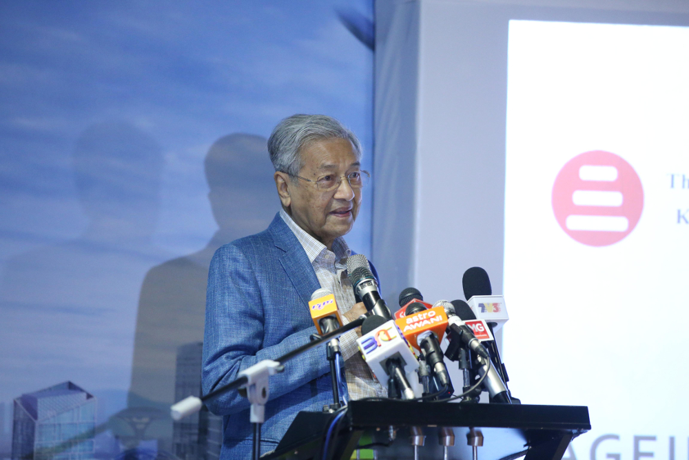 Prime Minister Tun Dr Mahathir Mohamad speaks during the International Day of Older Persons event in Kuala Lumpur October 6, 2018. u00e2u20acu201d Picture by Azinuddin Ghazali 
