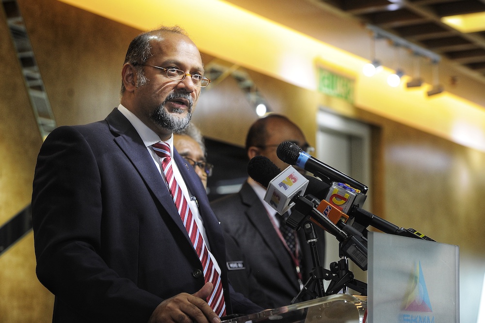Communications and Multimedia Minister Gobind Singh Deo addresses a press conference on cybercrime in Cyberjaya October 8, 2018. u00e2u20acu201d Picture by Shafwan Zaidon