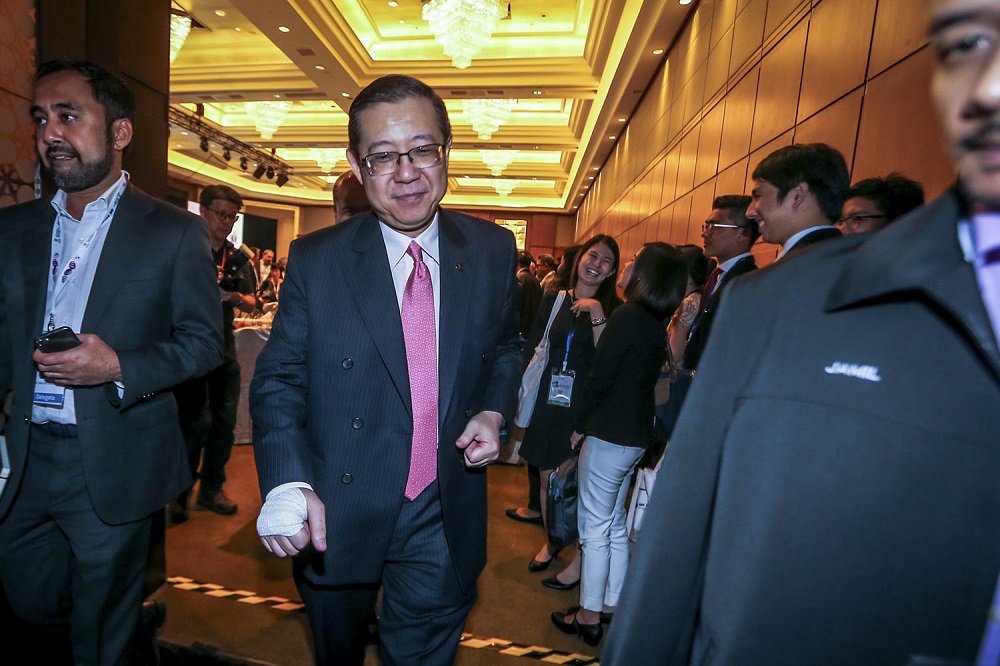 Finance Minister Lim Guan Eng at the Khazanah Megatrends Forum at the Mandarin Oriental in Kuala Lumpur October 8, 2018. u00e2u20acu201d Picture by Hari Anggara