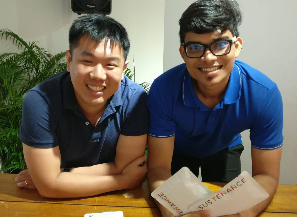 Sustenance's two-men team Raymond Yeong and Gautam Param. u00e2u20acu201d TODAY pic