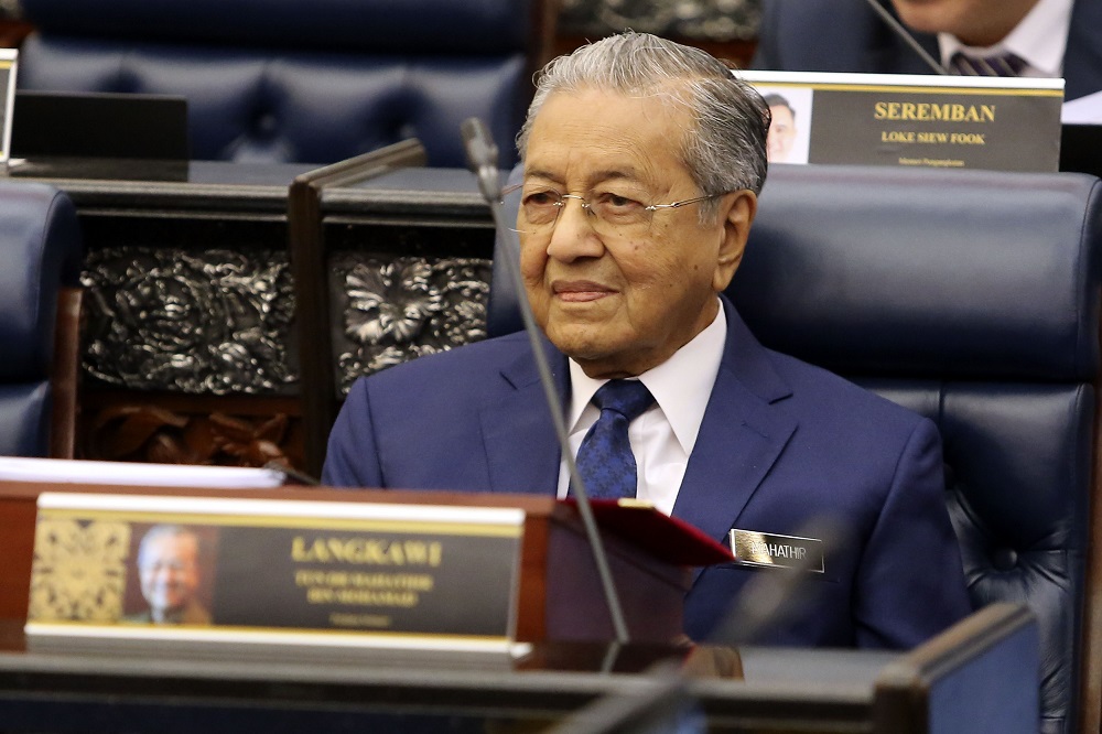 Prime Minister Tun Dr Mahathir Mohamad in Parliament, Kuala Lumpur October 18, 2018. u00e2u20acu201d Picture by Yusof Mat Isann