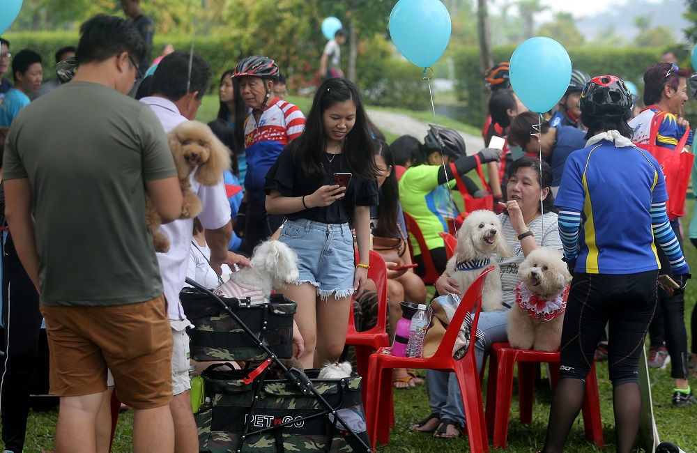 Dog lovers gathered at the Bandar Seri Botani Eco Park 2 in Ipoh during the Pet Pirate Treasure Hunt organised by ISPCA. u00e2u20acu201d Pictures by Farhan Najib