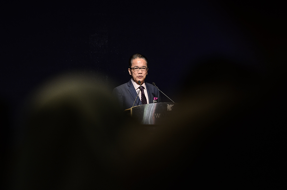 Minister in the Prime Ministeru00e2u20acu2122s Department, Datuk Liew Vui Keong, speaks at the 73rd anniversary celebration of the United Nations in Kuala Lumpur October 23, 2018. u00e2u20acu201d Picture by Miera Zulyana