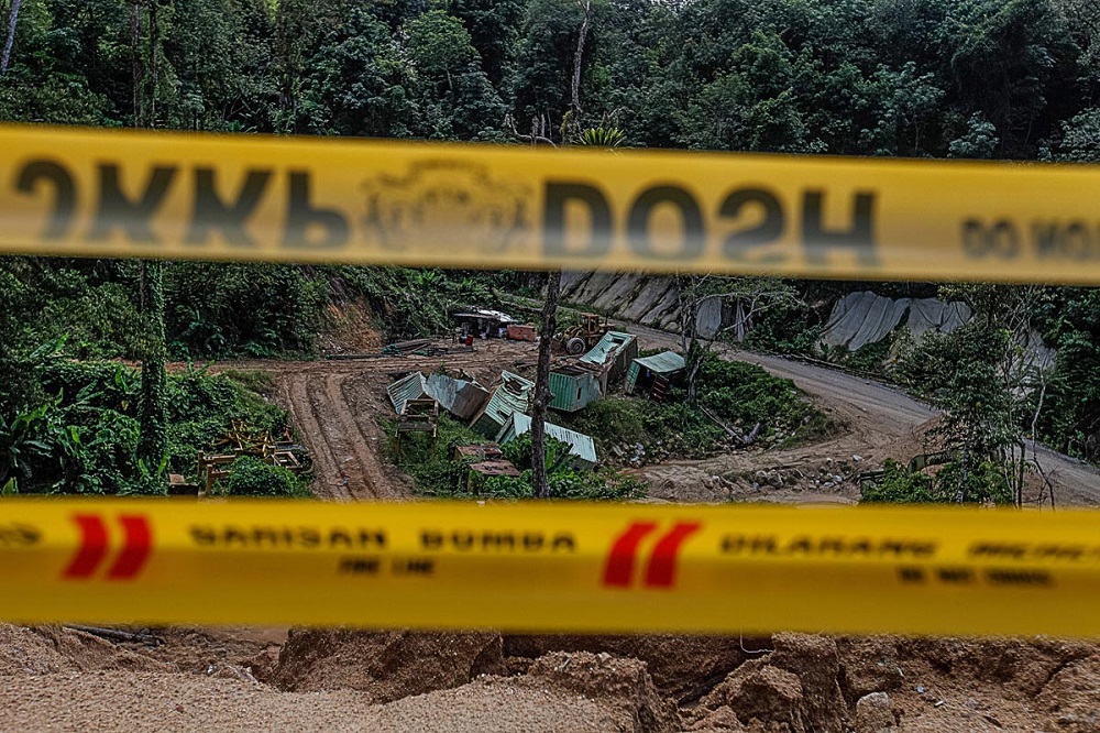 A general view of the construction site where the landslide occurred at Bukit Kukus in Paya Terubong October 25, 2018. u00e2u20acu201d Picture by Sayuti Zainudin