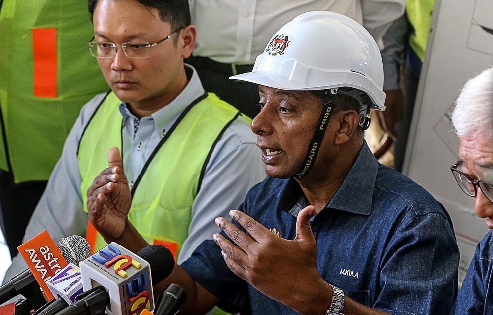 Ministry of Human Resources M Kulasegaran at a press conference after a site visit to Bukit Kukus in Paya Terubong October 25, 2018. u00e2u20acu201d Picture by Sayuti Zainudin