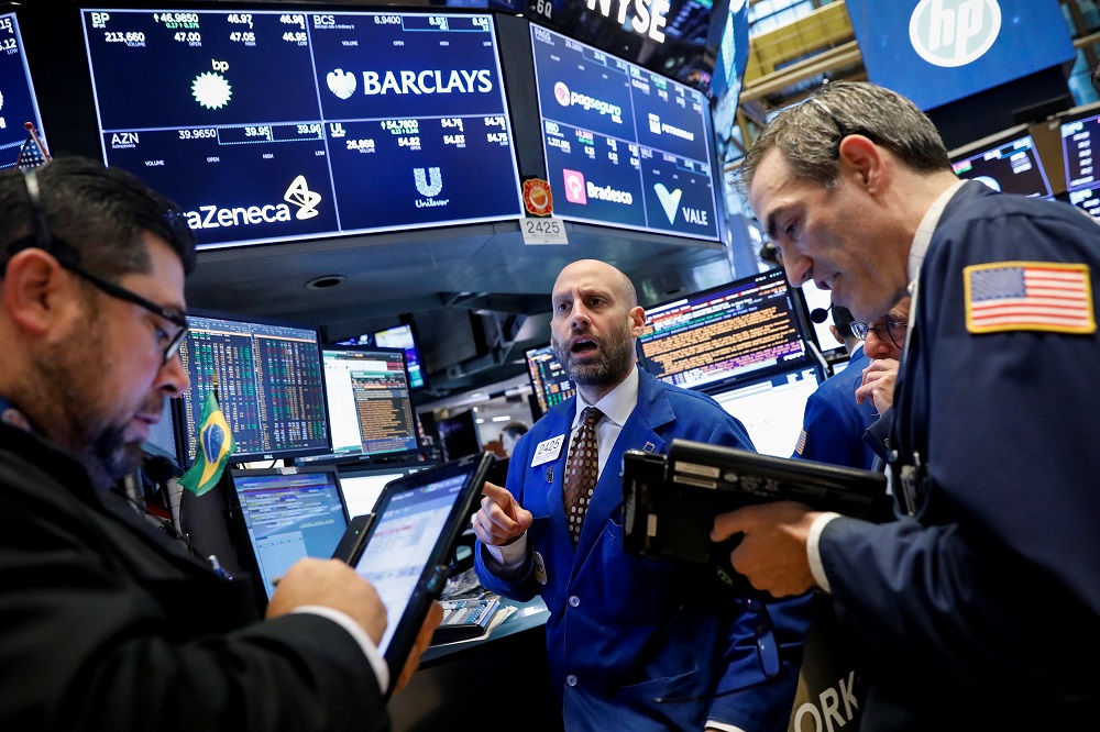 Traders work on the floor of the New York Stock Exchange in New York, October 3, 2018. u00e2u20acu201d Reuters pic