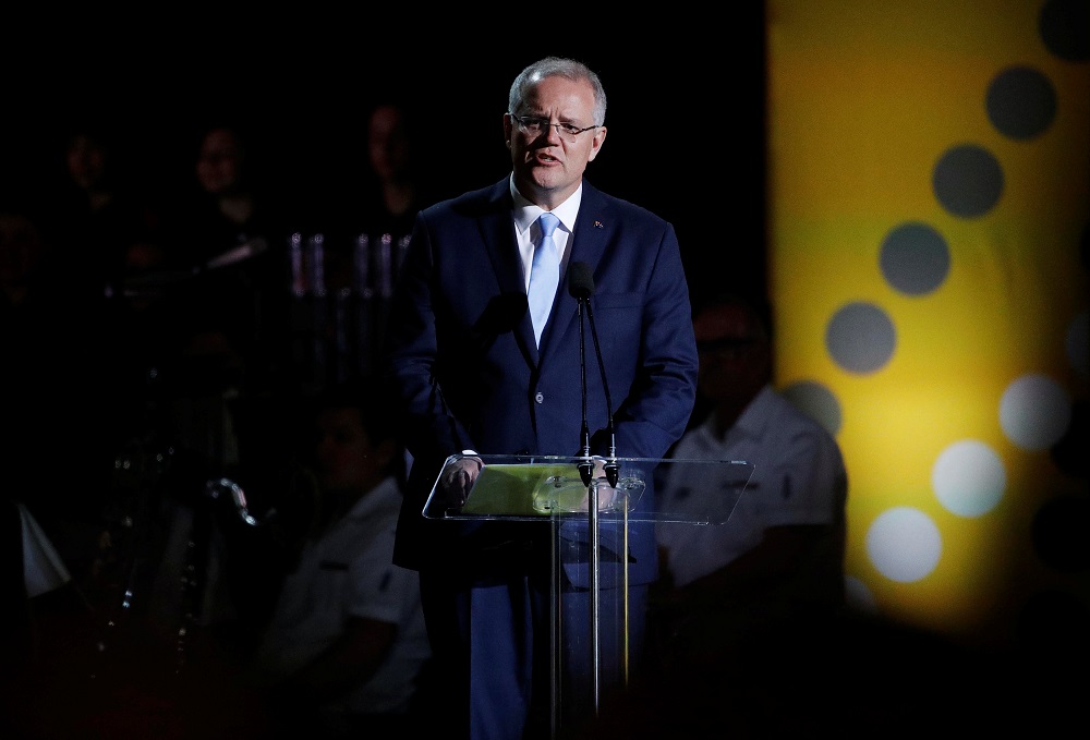 Australian Prime Minister Scott Morrison speaks during the opening ceremony of the Invictus Games at the Sydney Opera House, Sydney, Australia, October 20, 2018. u00e2u20acu201d Reuters pic 