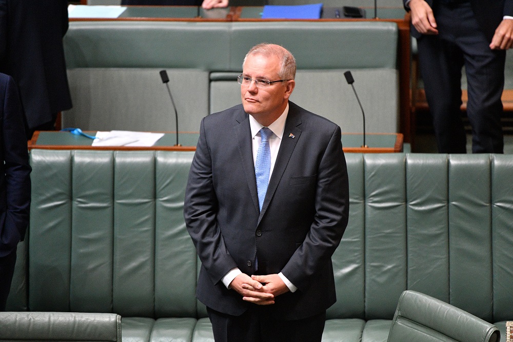 Australia's Prime Minister Scott Morrison stands before delivering the National Apology to survivors of child sexual abuse in the House of Representatives at Parliament House in Canberra, Australia, October 22, 2018. u00e2u20acu201d Reuters pic 