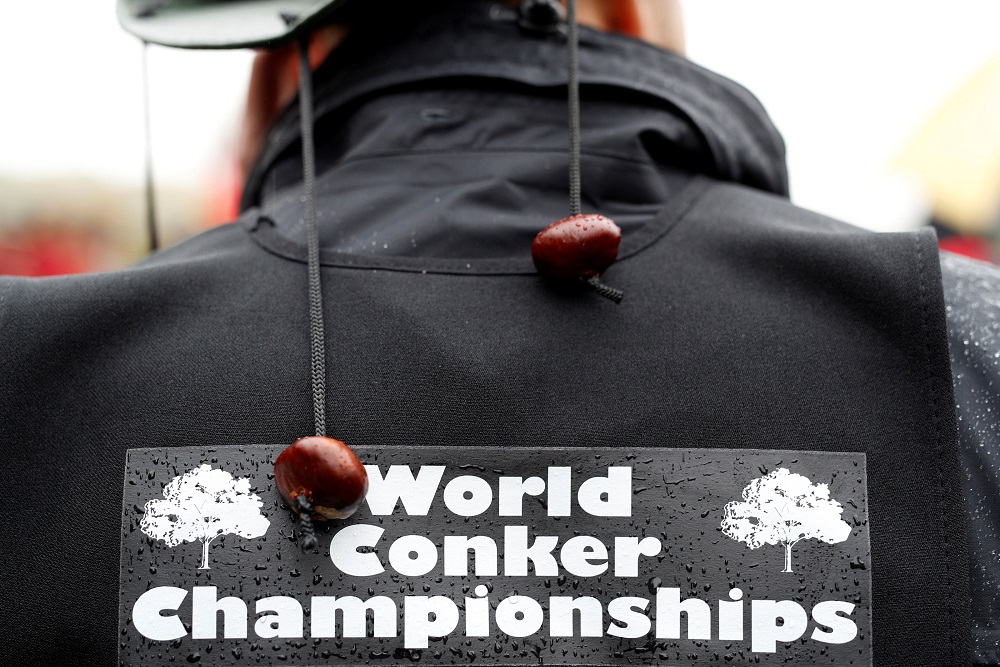 A competitor awaits his match during the World Conker Championships in Southwick October 14, 2018. u00e2u20acu201d Reuters pic