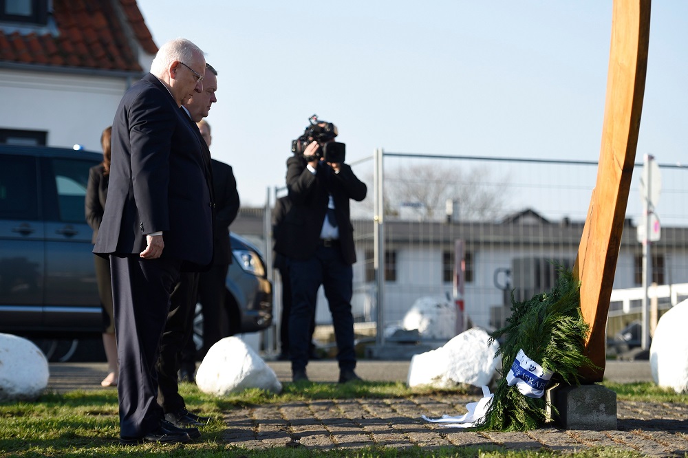 President of Israel, Reuven Rivlin and Denmark Prime Minister Lars Loekke Rasmussen at the Memorial Monument u00e2u20acu02dcStaevnenu00e2u20acu2122, in Gilleleje, Denmark, on October 11, 2018 to commemorate the 75-year anniversary of the Rescue of the Danish Jews. u00e2u20acu201d AFP pic  