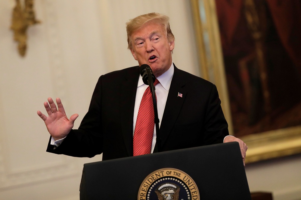 US President Donald Trump speaks prior to awarding the Medal of Honour to Vietnam War in the East Room of the White House in Washington, October 17, 2018. u00e2u20acu201d Reuters pic