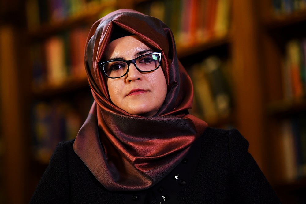 Hatice Cengiz, fiancee of slain Saudi journalist Jamal Khashoggi, is seen during an interview with Reuters in London, Britain, October 29, 2018. u00e2u20acu201d Reuters pic