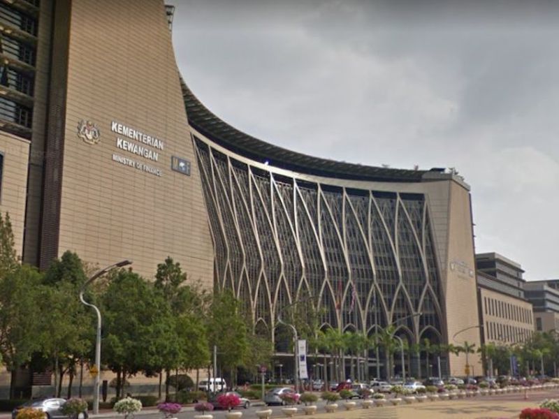 Bangunan Kementerian Kewangan tersergam indah di Persiaran Perdana, Presint 2 di Putrajaya. u00e2u20acu201d Paparan skrin Google 