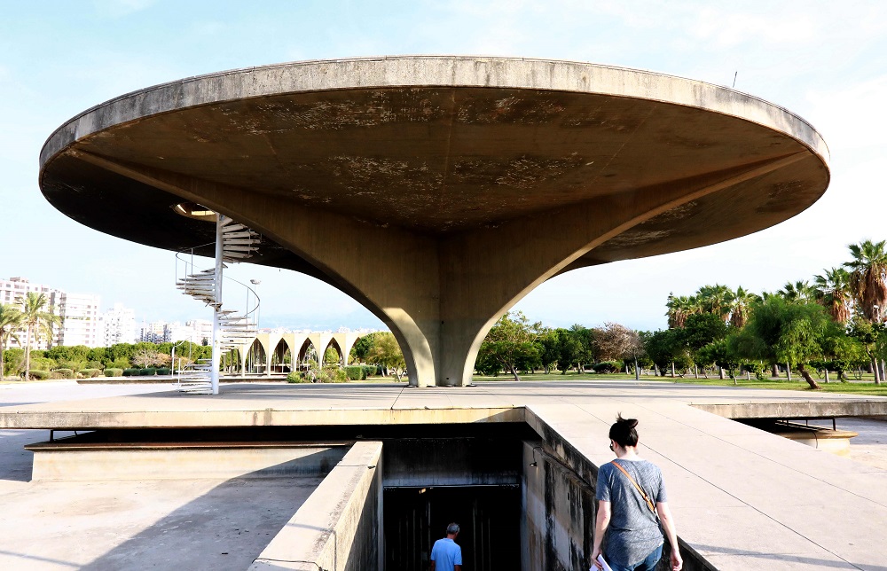 This picture taken on October 3, 2018, shows a view of the concrete helicopter platform at the grounds of the Tripoli International Fair, close to the seafront of the northern Lebanese port city. — AFP pic