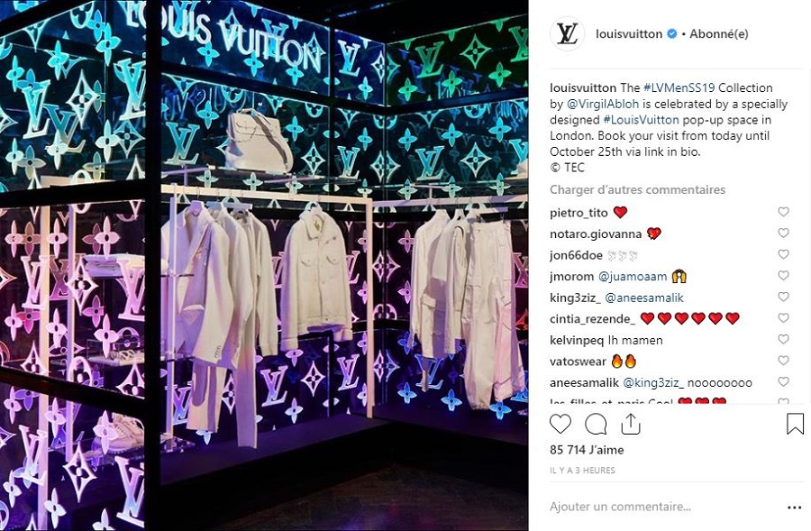 Louis Vuitton has opened a London pop-up featuring the first designs from Virgil Ablohu00e2u20acu2122s debut menu00e2u20acu2122s collection for the brand. u00e2u20acu201d AFP pic