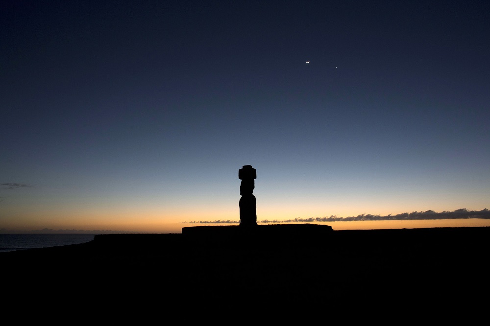 Statues of the Rapa Nui culture on the Ahu Tongariki site on Easter Island. u00e2u20acu201d AFP pic