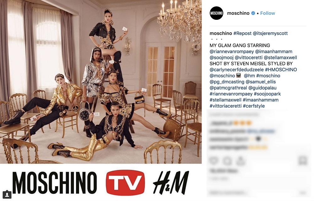 The Moschino H&M 2018 campaign on Instagram. u00e2u20acu201d AFP pic