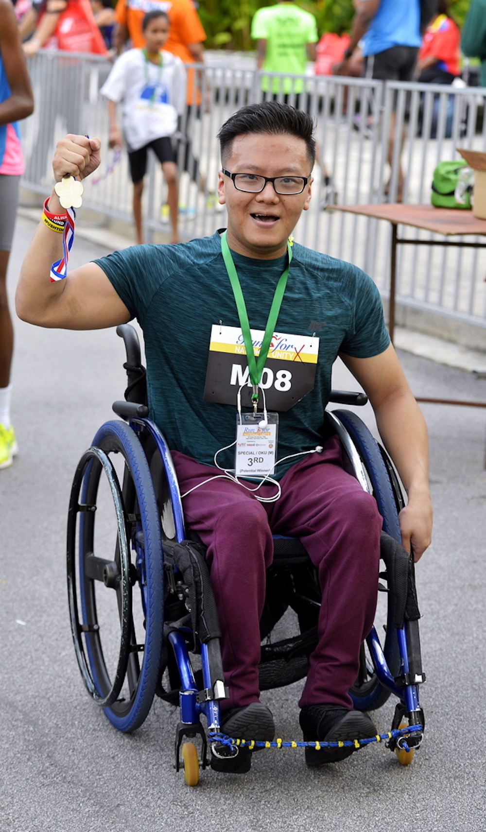 Despite his disability and fragility of bones, Daniel persevered in being sports-active as a purpose in life.