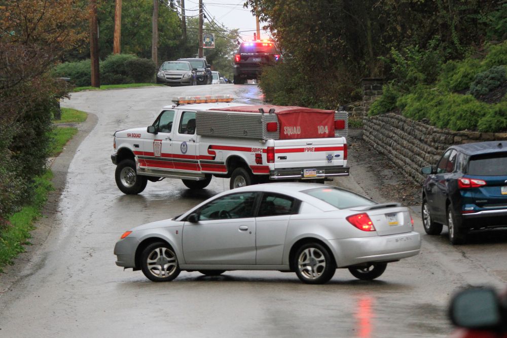 Police and emergency vehicles are deployed near the vicinity of the home of Pittsburgh synagogue shooting suspect Robert Bowers' home in Baldwin borough, suburb of Pittsburgh, Pennsylvania October 27, 2018. u00e2u20acu2022 Reuters pic