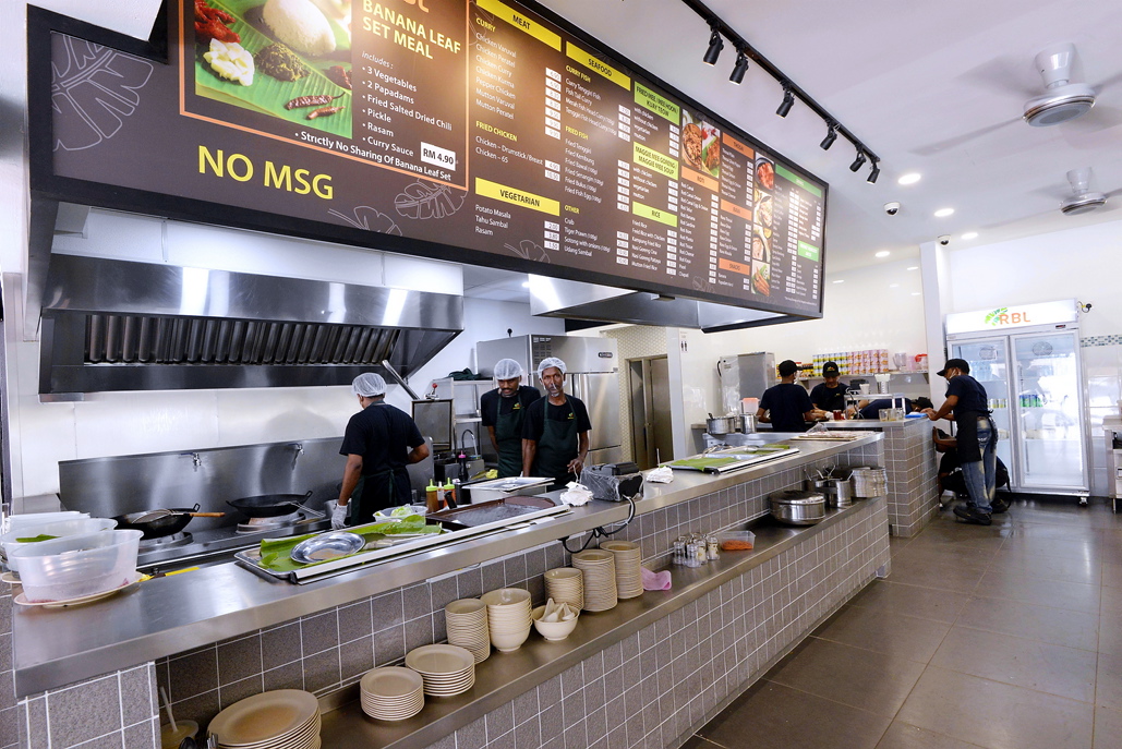 The roti canai and frying areas are now an open kitchen facing customers. 
