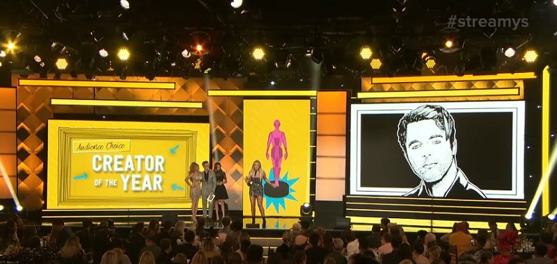A video screenshot shows Tana Mongeau accepting the Creator of the Year award for Shane Dawson at the Streamys Awards 2018. u00e2u20acu201d AFP pic