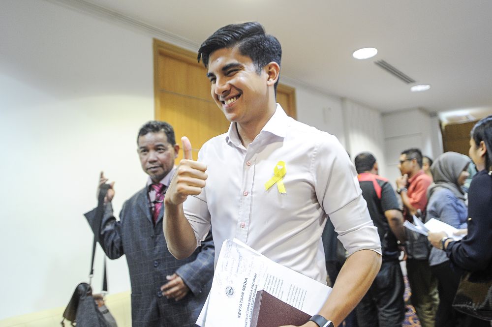 Youth Minister Syed Saddiq Syed Abdul Rahman gestures to reporters at the Ministry of Youth and Sports in Putrajaya October 30, 2018. u00e2u20acu201d Picture by Shafwan Zaidon