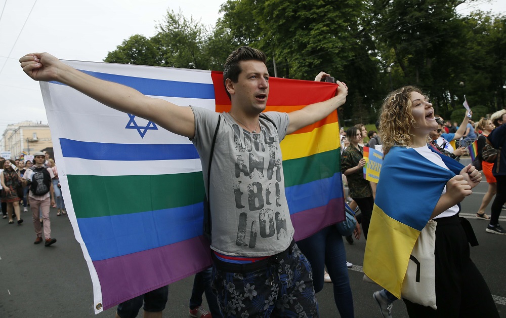 Participants attend the Equality March, organised by the LGBT community, in Kiev, Ukraine June 17, 2018. u00e2u20acu201d Reuters pic        