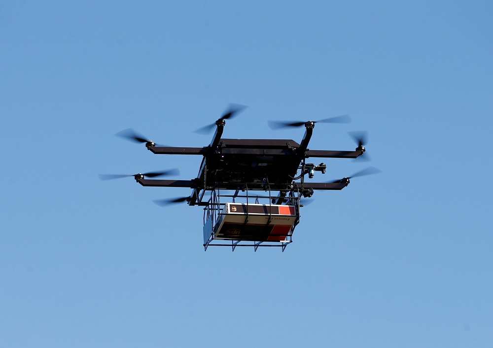 A drone demonstrates delivery capabilities from the top of a UPS truck during testing in Lithia, Florida February 20, 2017. u00e2u20acu201d Reuters pic