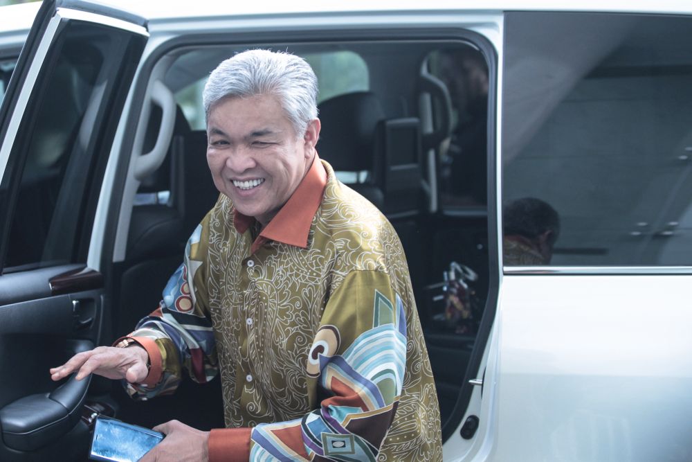 Datuk Seri Ahmad Zahid Hamidi arrives at the MACC headquarters in Putrajaya October 10, 2018. u00e2u20acu201d Picture by Shafwan Zaidon