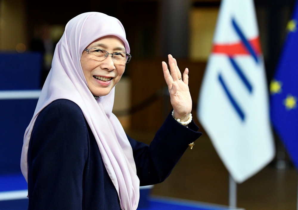 Malaysian Deputy Prime Minister Datuk Seri Wan Azizah arrives at the Asem leaders summit in Brussels, Belgium October 18, 2018. u00e2u20acu201d Reuters pic