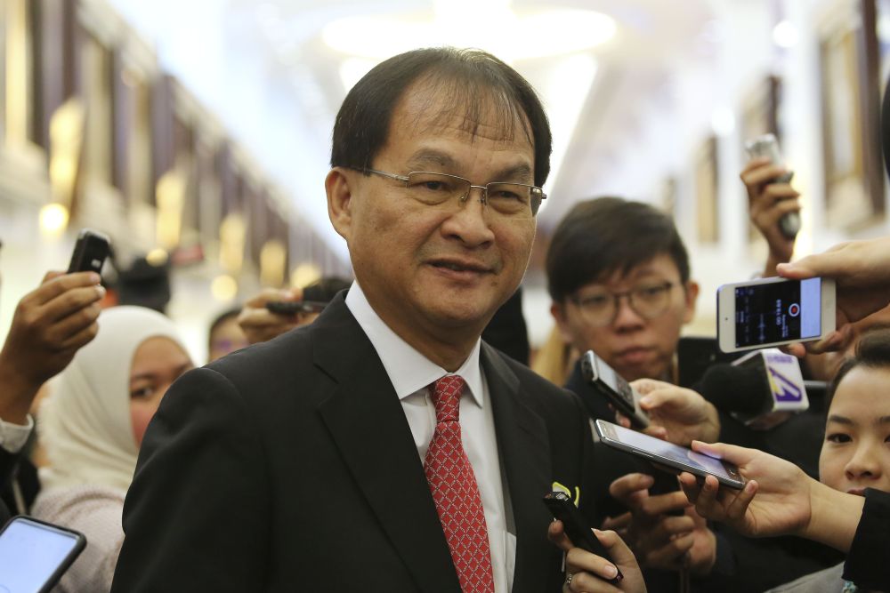 Works Minister Baru Bian speaks to reporters at Parliament in Kuala Lumpur October 18, 2018. u00e2u20acu2022 Picture by Yusof Mat Isa