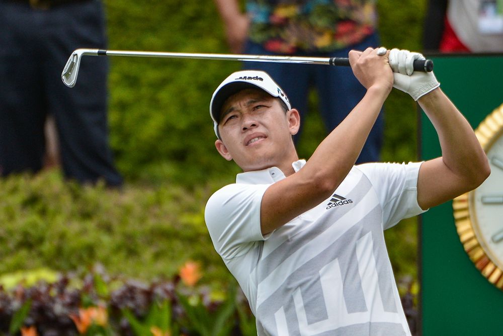 Malaysian golfer Ben Leong in action during the CIMB Classic Championship in Kuala Lumpur October 11, 2018. u00e2u20acu2022 Picture by Mukhriz Hazim