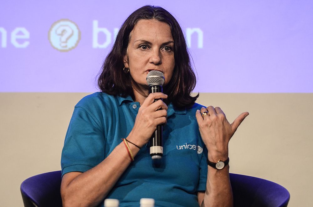 Unicefu00e2u20acu2122s Marianne Clark-Hattingh speaks at a Cooler Lumpur Programme forum in Publika October 6, 2018. u00e2u20acu2022 Picture by Miera Zulyana